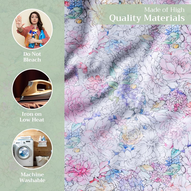 Maison d' Hermine Cloth Napkins Set of 4 100% Cotton Everyday Reusable Square Napkins Cloth Washable, Dinner, Party, Wedding, Restaurant, Spring/Summer (Floral Love, 20" x 20") - Image 3